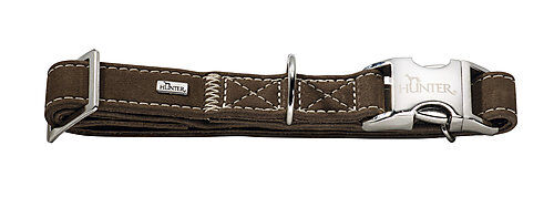 Hunter - Collier Hunting Alu-Strong en Cuir de B&oelig;uf Marron - 55/L Image num&eacute;ro 1