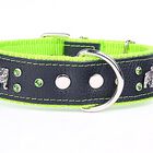 Yogipet - Collier Bulldog Cuir Crystal pour Chien - Vert image number null