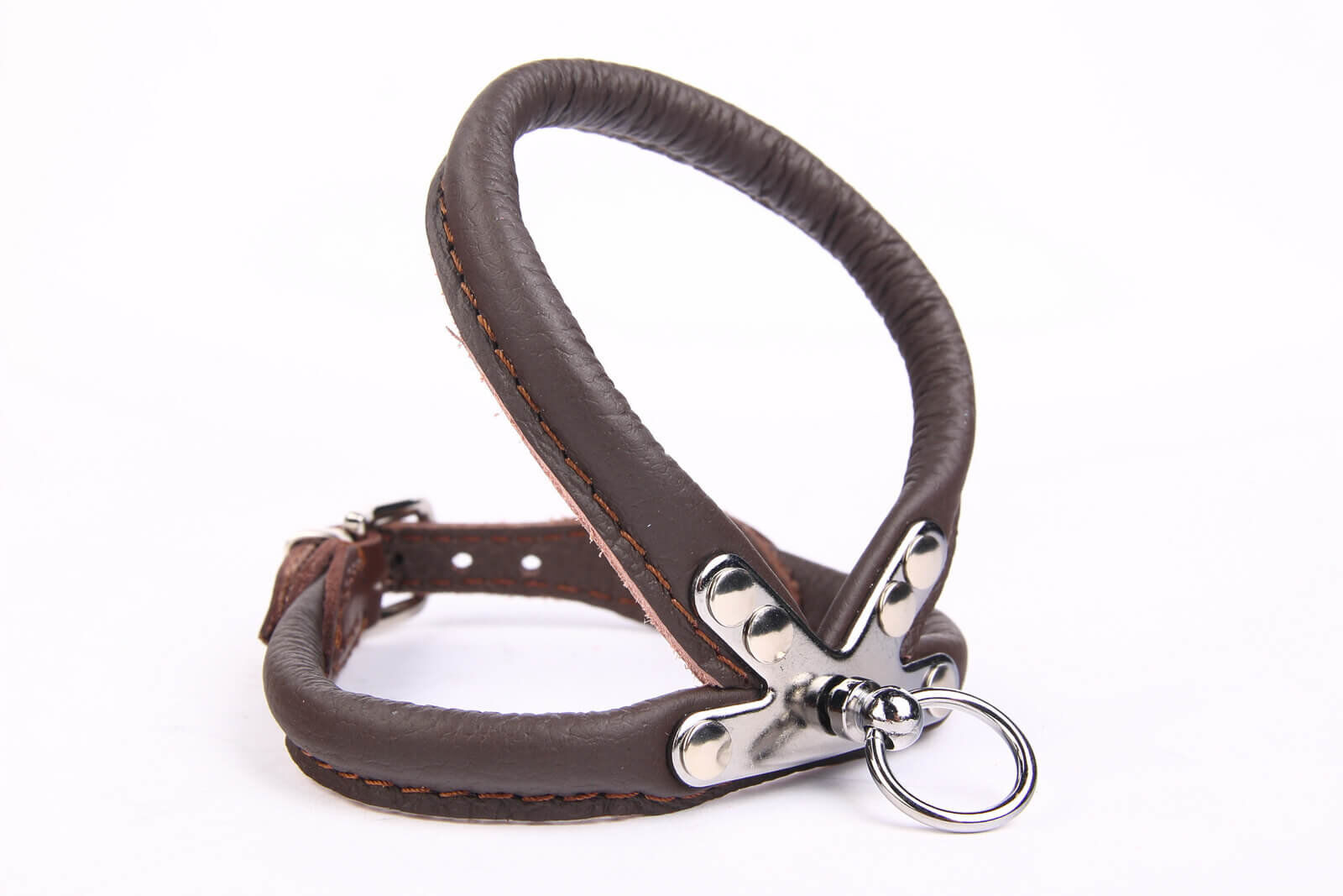Yogipet - Harnais Cuir pour Chien Marron - 35cm Image num&eacute;ro 1