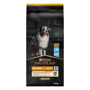 Pro Plan - Croquettes All Sizes Adult Light/Sterilised aux Poissons Blancs pour Chien