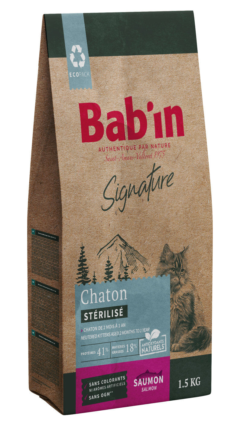 Bab'in - Croquettes Poisson pour Chatons - 1,5kg Image num&eacute;ro 1