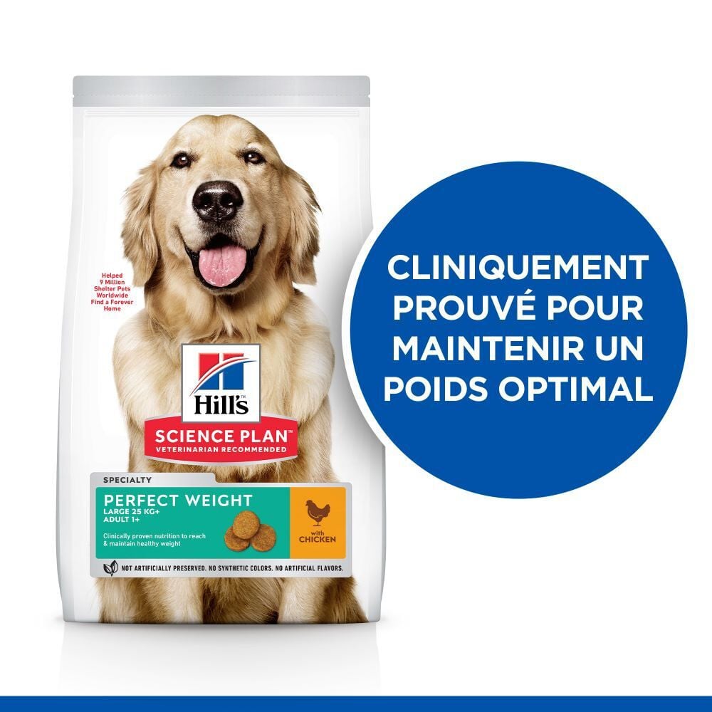 Hill's Science Plan - Adult Perfect Weight Croquettes Pour Grand Chien Au Poulet  - 12kg Image num&eacute;ro 2