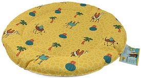 Summer Vibes - Tapis Rond Jaune pour Chats - 50cm