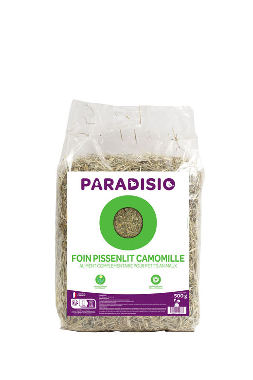 Paradisio - Foin Pissenlit Camomille pour Rongeurs - 500g image number null
