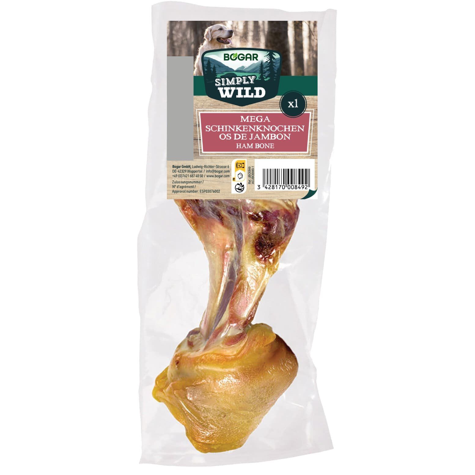 Simply Wild - Friandise Mega Os de Jambon pour Chiens Image num&eacute;ro 1