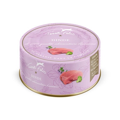 Terra Felis - Aliment Naturel à la Dinde pour Chats - 80g