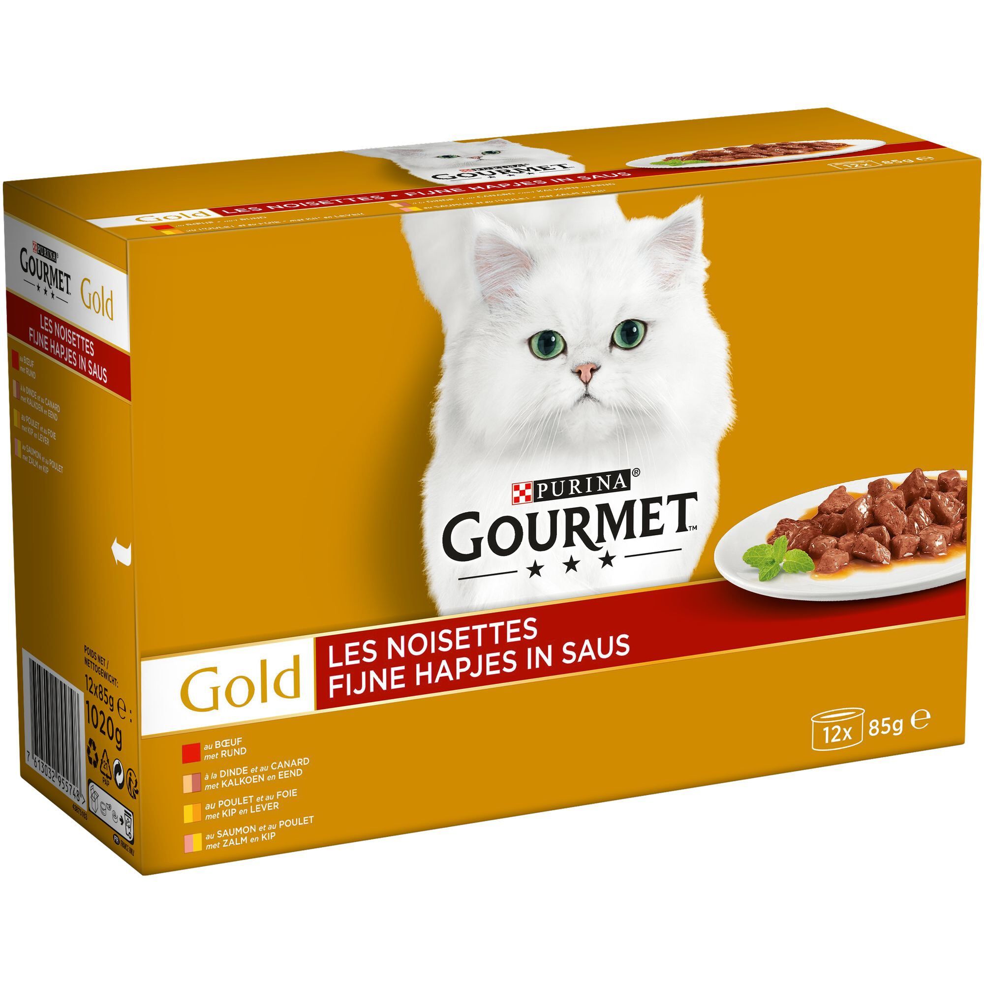 Gourmet - Bo&icirc;te Gold Les Noisettes pour Chat - 12x85g Image num&eacute;ro 1