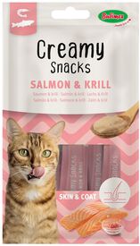 Bubimex - Crème à Lécher x4 Saumon et Krill pour Chats - 60g Bubimex - Crème à Lécher x4 Saumon et Krill pour Chats - 60g