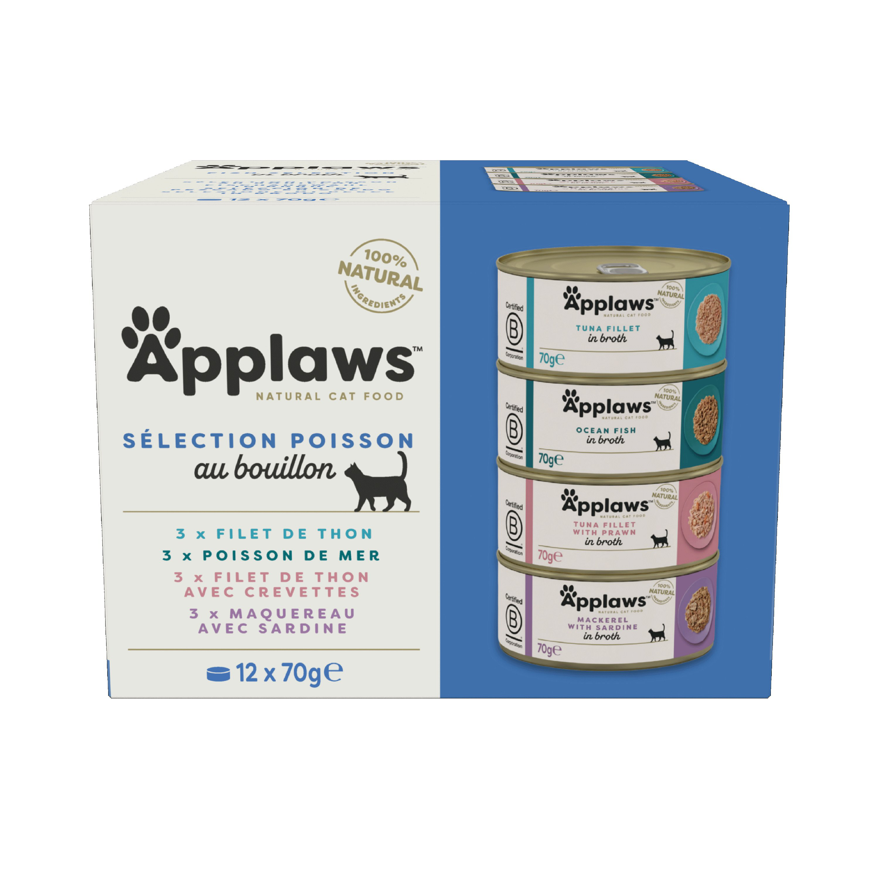 Applaws - Multipack aux Poissons pour Chat - 840g Image num&eacute;ro 1