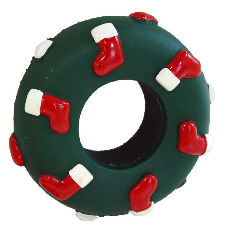 Wouapy - Jouet Donut Botte de Noël pour Chien - 11cm Image numéro 1 Wouapy - Jouet Donut Botte de Noël pour Chien - 11cm Image numéro 1