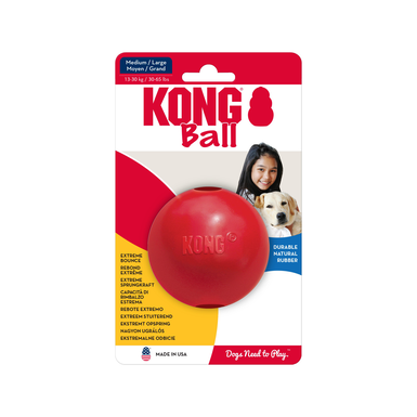 KONG - Jouet Balle Rebondissante Rouge pour Chien