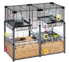 Ferplast - Cage Multipla Crystal pour Hamster et Souris - Noir