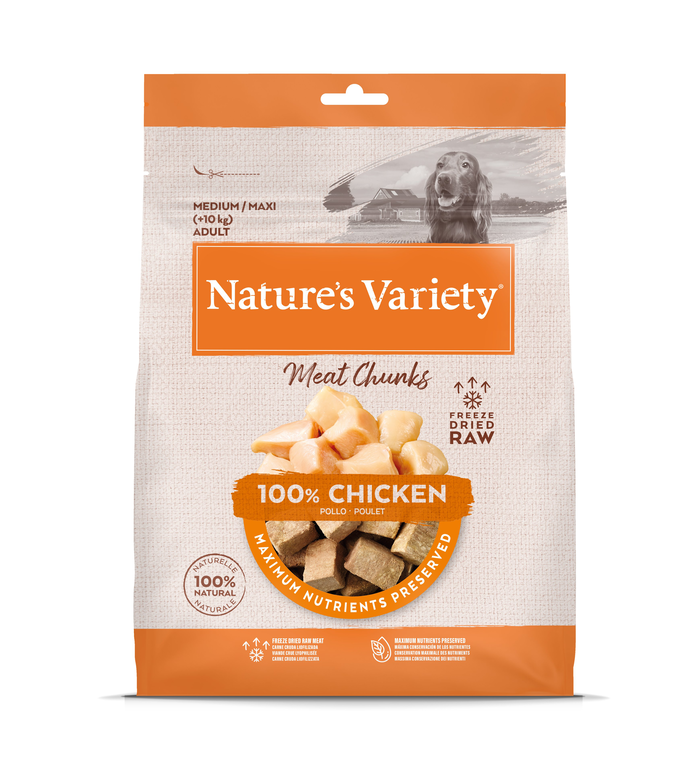 Nature's Variety - Bouchées Cube de Viandes Freeze au Poulet pour Chiens - 50g Image numéro 1 Nature's Variety - Bouchées Cube de Viandes Freeze au Poulet pour Chiens - 50g Image numéro 1