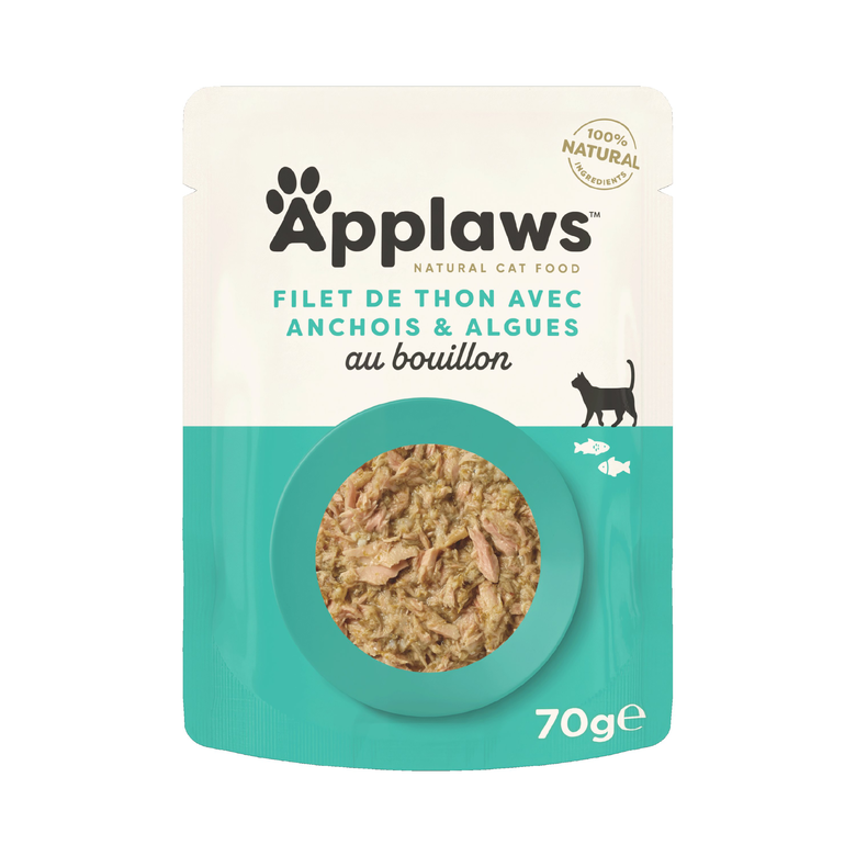 Applaws - Sachet Fraîcheur Thon et Anchois pour Chat - 70g Image numéro 1 Applaws - Sachet Fraîcheur Thon et Anchois pour Chat - 70g Image numéro 1