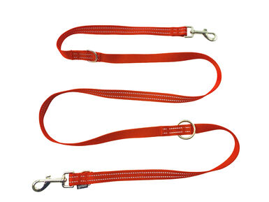 Gotoo - Laisse Essentials Multi Position Rouge pour Chien
