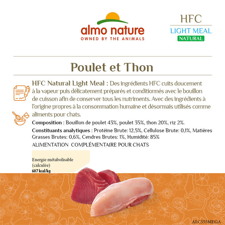 Almo Nature - Pâtée Hfc Natural Thon Et Poulet - 55g Image numéro 2 Almo Nature - Pâtée Hfc Natural Thon Et Poulet - 55g Image numéro 2