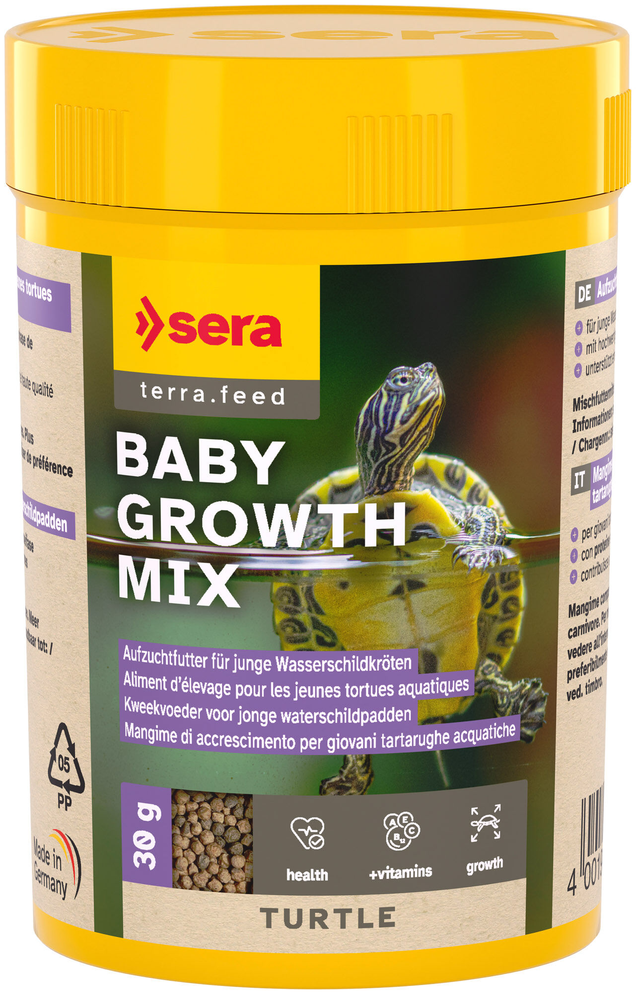 Sera - Aliments d'&Eacute;levage en Granul&eacute;s Baby Growth Mix pour Tortues Aquatiques - 100ml/30g Image num&eacute;ro 1