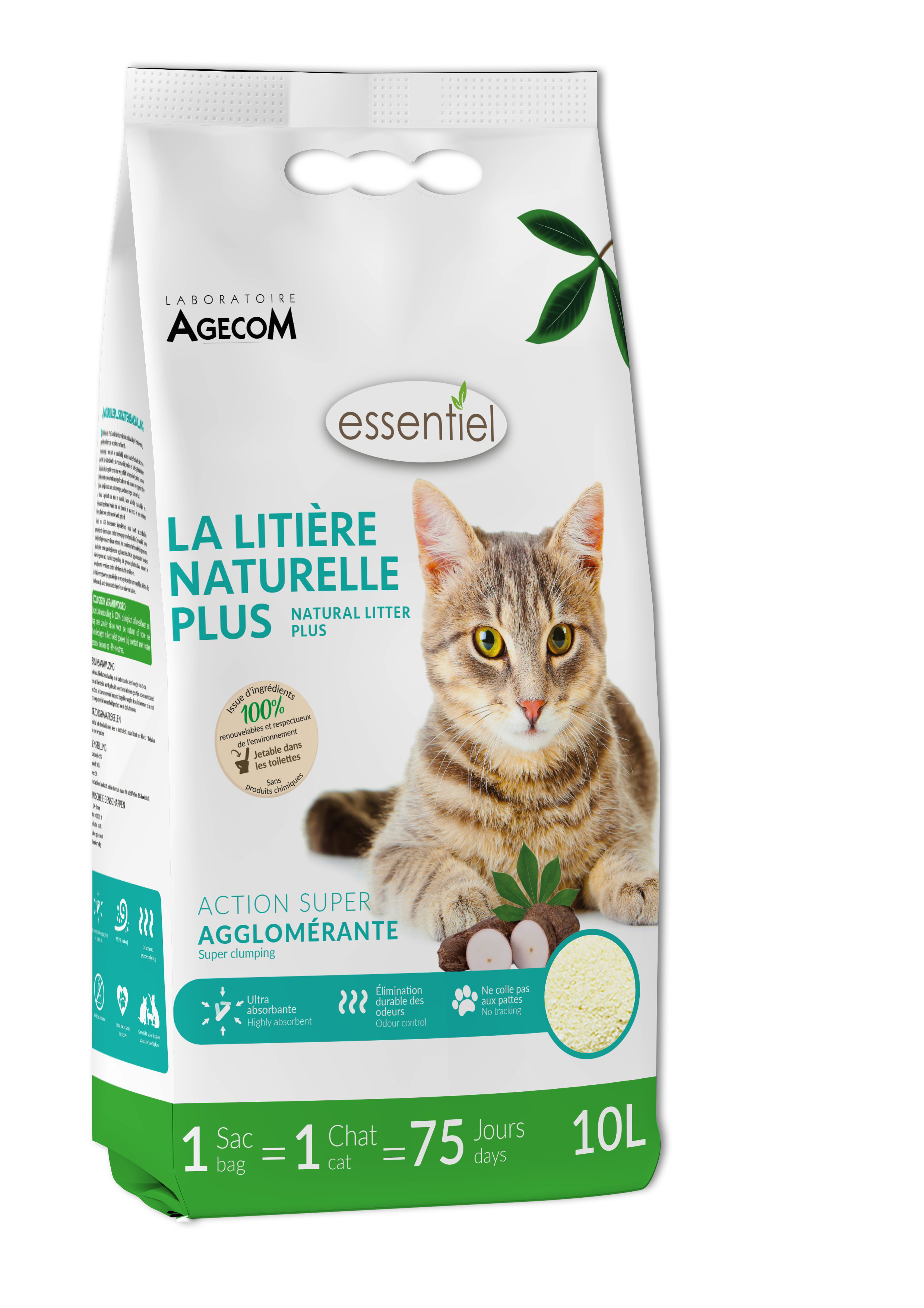 Essentiel - Liti&egrave;re naturelle plus - 10L Image num&eacute;ro 1