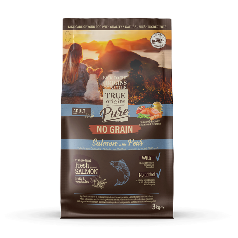 True Origins Pure - Croquettes Saumon et Pois Sans Céréales pour Chien de Petite Race - 3kg Image numéro 1 True Origins Pure - Croquettes Saumon et Pois Sans Céréales pour Chien de Petite Race - 3kg Image numéro 1