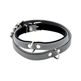 Comme Un Roi - Collier Cuir So Nature Gris pour Chien