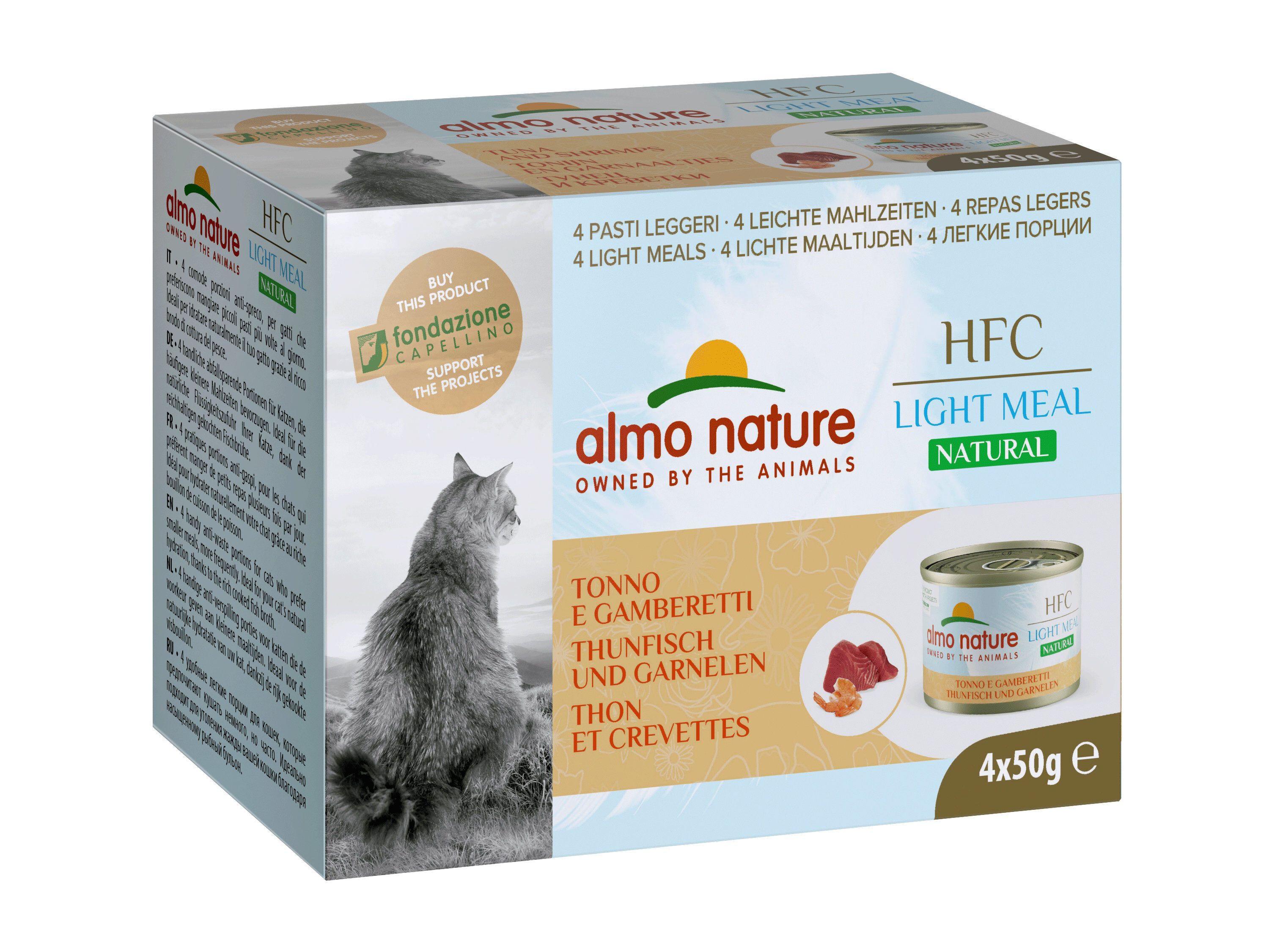 Almo Nature - P&acirc;t&eacute;e Hfc Light Meal  Thon Et Crevettes - 4 X 50g Image num&eacute;ro 1