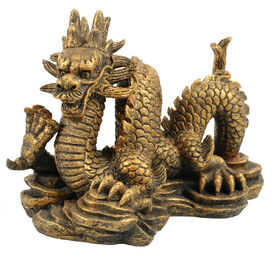 Aquadella - Décoration Zodiaque Dragon pour Aquarium - 14x8,5x10cm