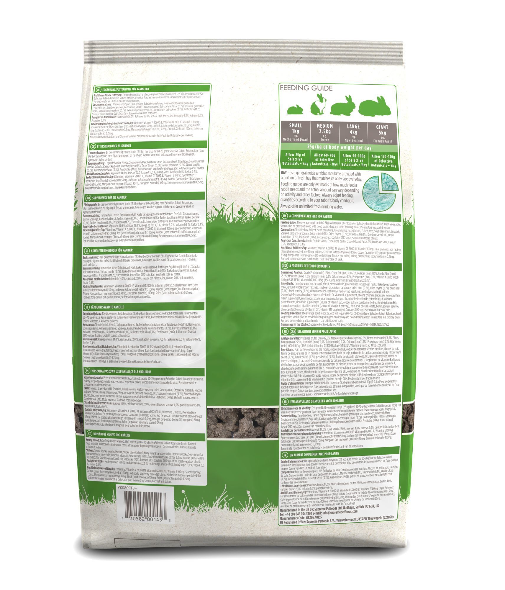 Selective Naturals - Aliment En Granul&eacute;s Botanicals Lapins - 1,5kg Image num&eacute;ro 2