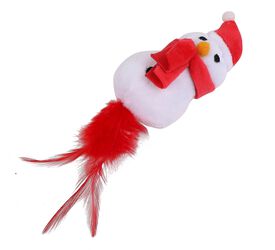 Wouapy - Jouet Bonhomme de Neige avec Plumes pour Chat - 12cm Wouapy - Jouet Bonhomme de Neige avec Plumes pour Chat - 12cm