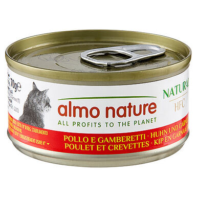 Almo Nature - Pâtée en Boîte HFC Natural Poulet et Crevettes pour Chat - 70g