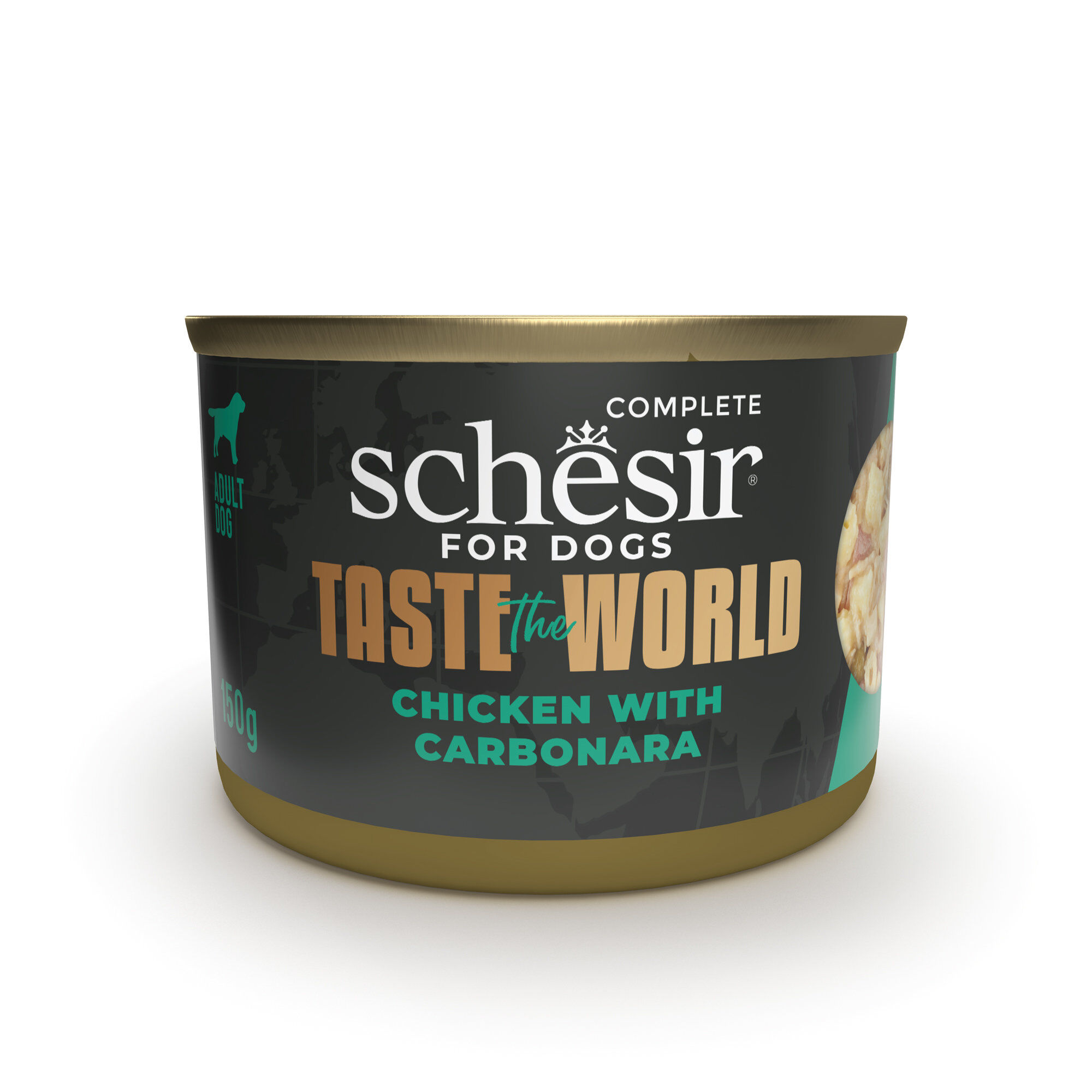 Schesir - P&acirc;t&eacute;e Taste Of Th World au Poulet et Carbonara Pour Chiens - 150g Image num&eacute;ro 1