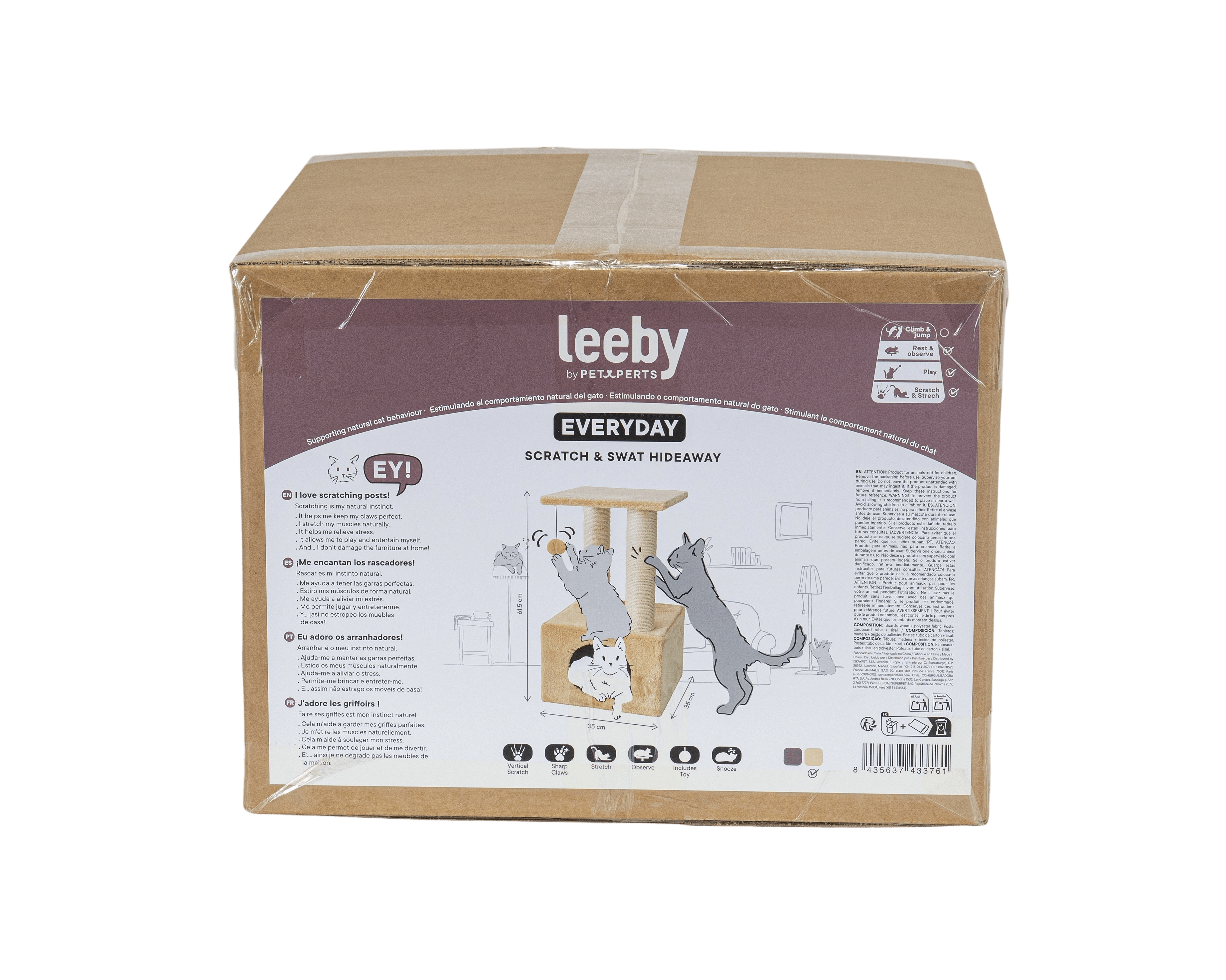 Leeby - Arbre &agrave; Chat Everyday Cube Sofia - Beige Image num&eacute;ro 5