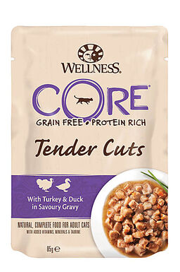 Wellness CORE - Repas Tenders Cuts au Canard et Dinde pour Chat - 85g