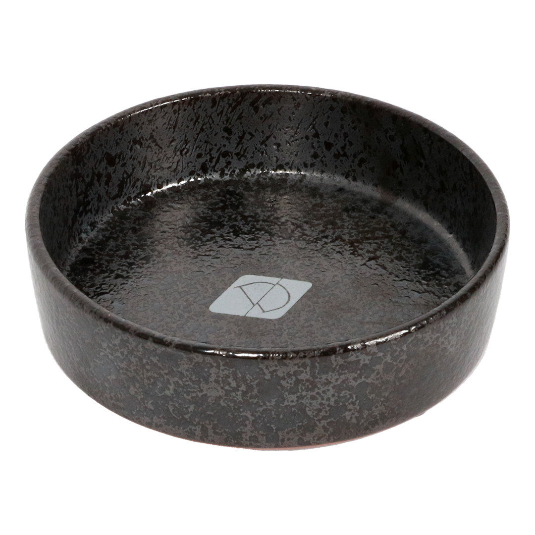 D&D - Gamelle et Ecuelle D'eau Jasper pour Chat 200ml - 13,5x13,5x3,5cm Black Dots Image num&eacute;ro 1