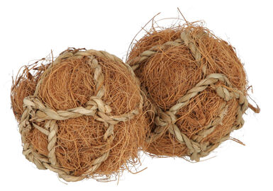 Kerbl - Balles de jeu à grignoter jute/coco pour Rongeurs - Ø6cm, 2pcs