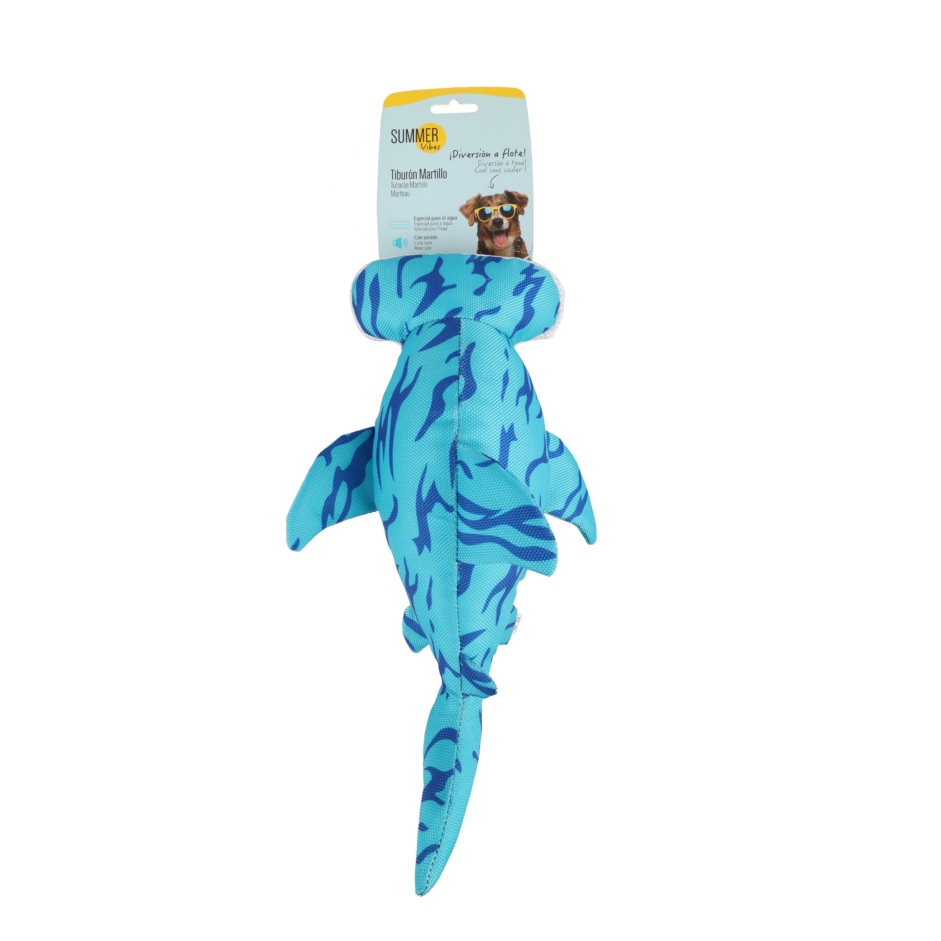 Summer Vibes - Peluche Requin Marteau Flottante et Sonore pour Chiens - 32cm Image num&eacute;ro 3