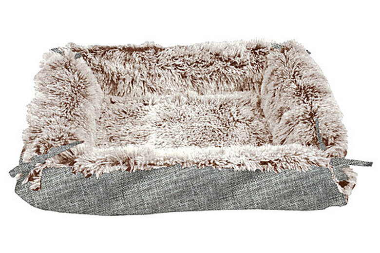 Bobby - Coussin Multirelax Poilu Taupe et Gris pour Chien et Chat - S image number null