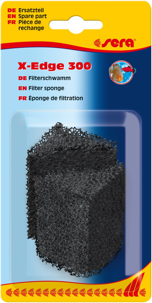 &Eacute;ponge de filtration sera, noire (2 pces) - X-Edge 300 Image num&eacute;ro 1