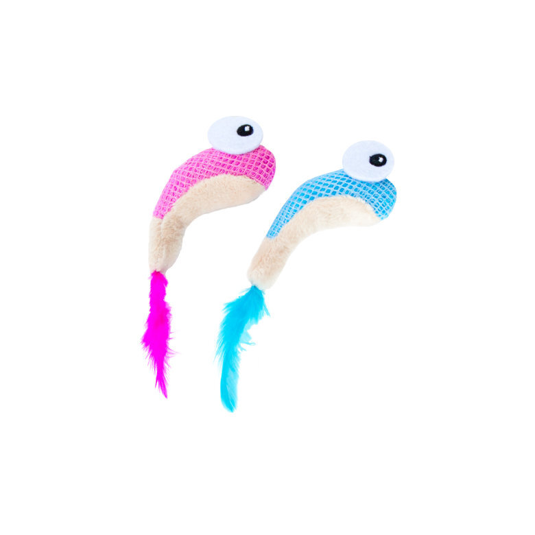 Outward Hound - Jouet à Mâcher Dental Shrimpies pour Chats - x2 Image numéro 1 Outward Hound - Jouet à Mâcher Dental Shrimpies pour Chats - x2 Image numéro 1