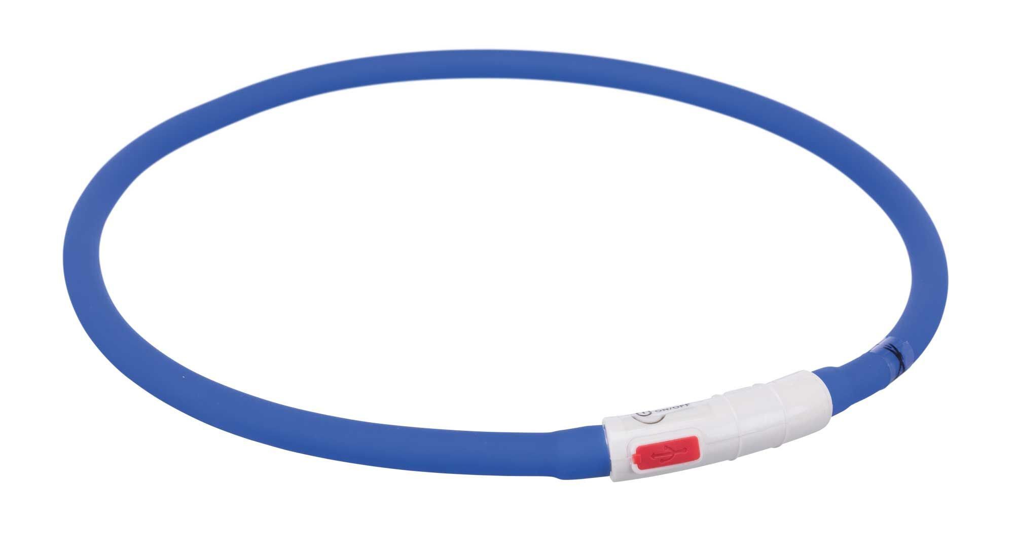 Trixie - Collier Flash Anneau Lumineux Usb pour Chien 70cm - Bleu Image num&eacute;ro 1