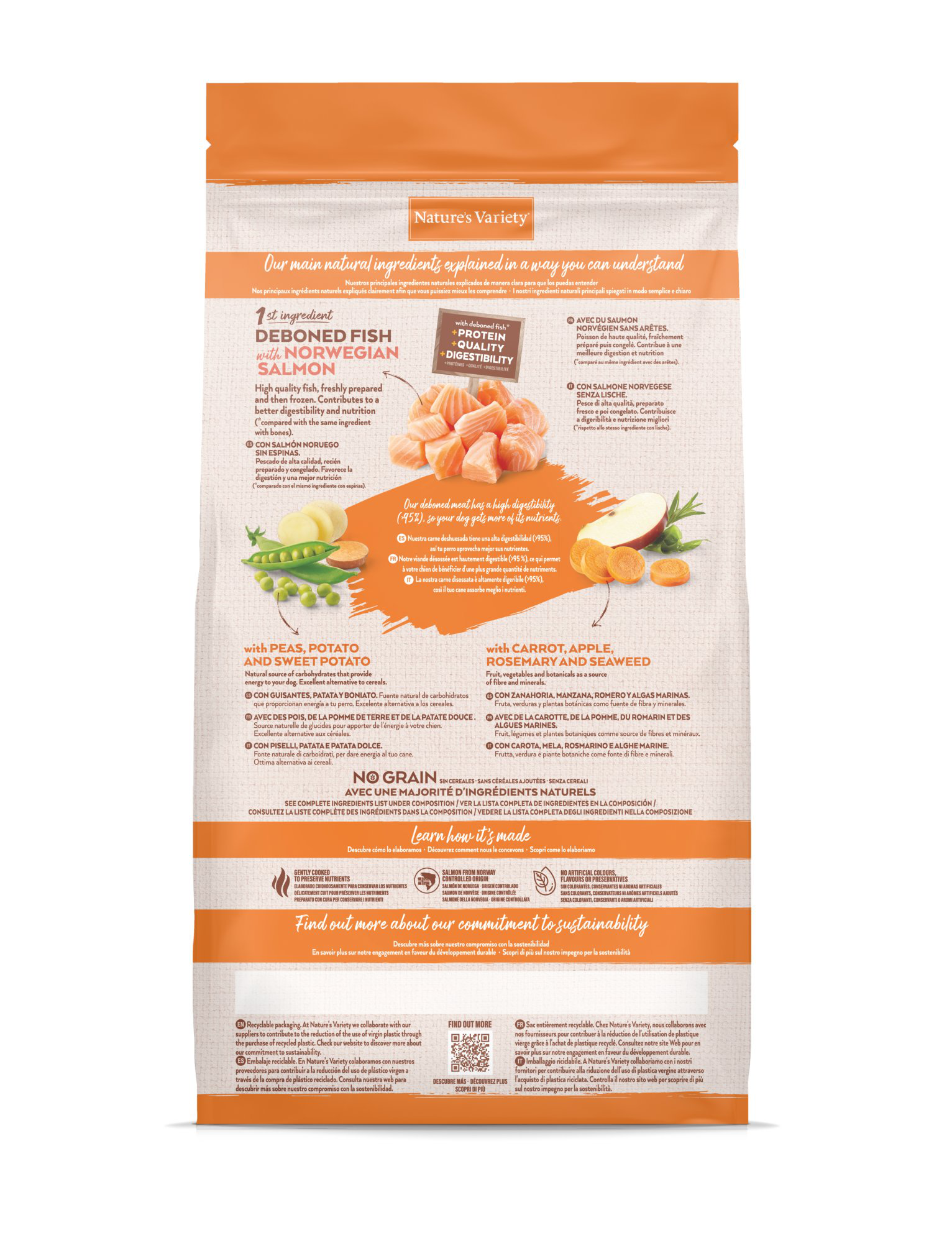 Nature's Variety - Croquettes No Grain Puppy Mini Au Saumon Pour Chiens - 1,5kg Image num&eacute;ro 6
