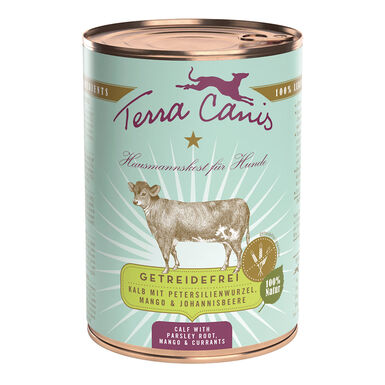 Terra Canis - Aliment Naturel sans Céréales au Veau pour Chiens - 400g