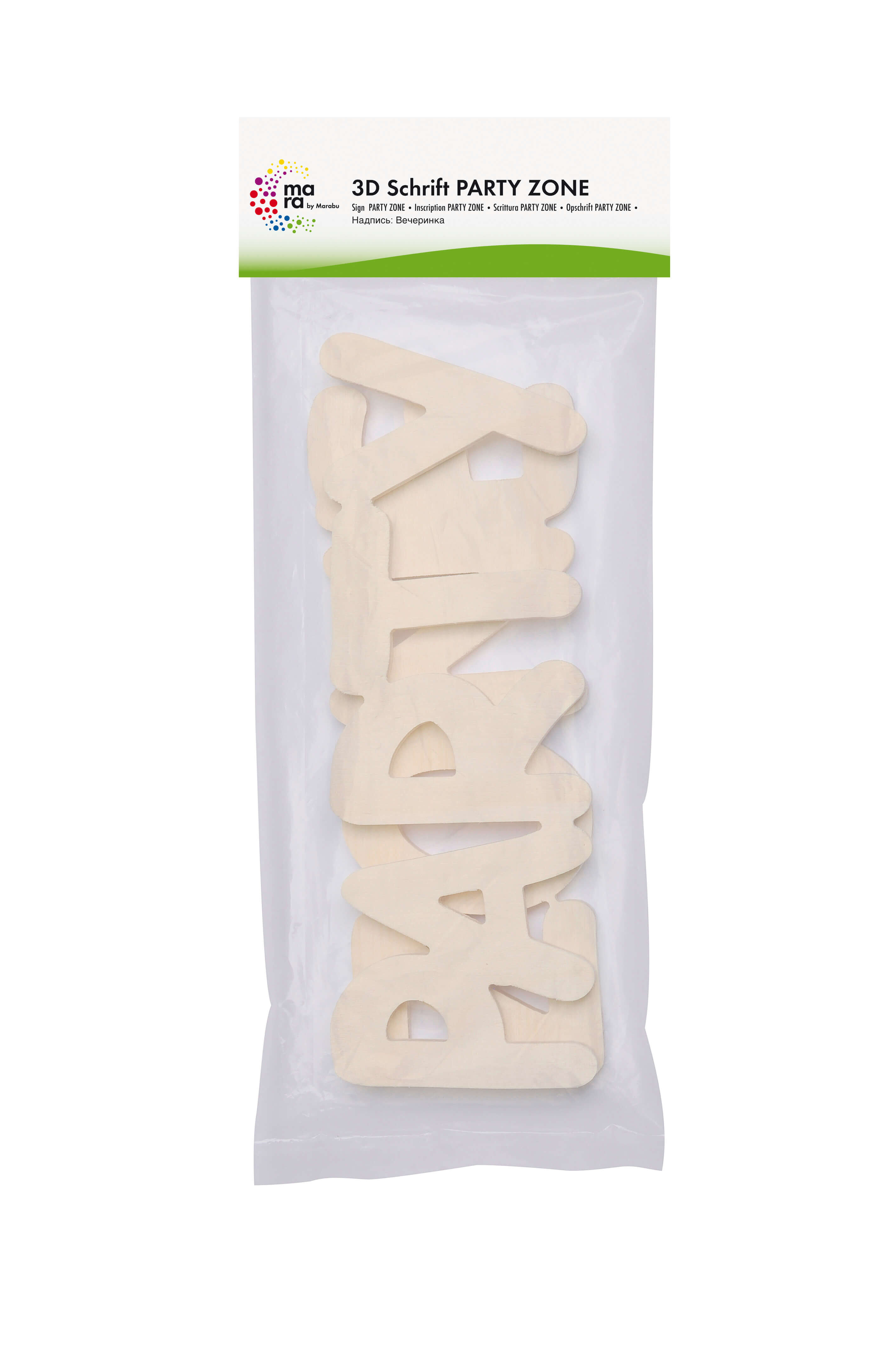 Marabu - Mara Schrift 3D Inscription Party Zone Image num&eacute;ro 1