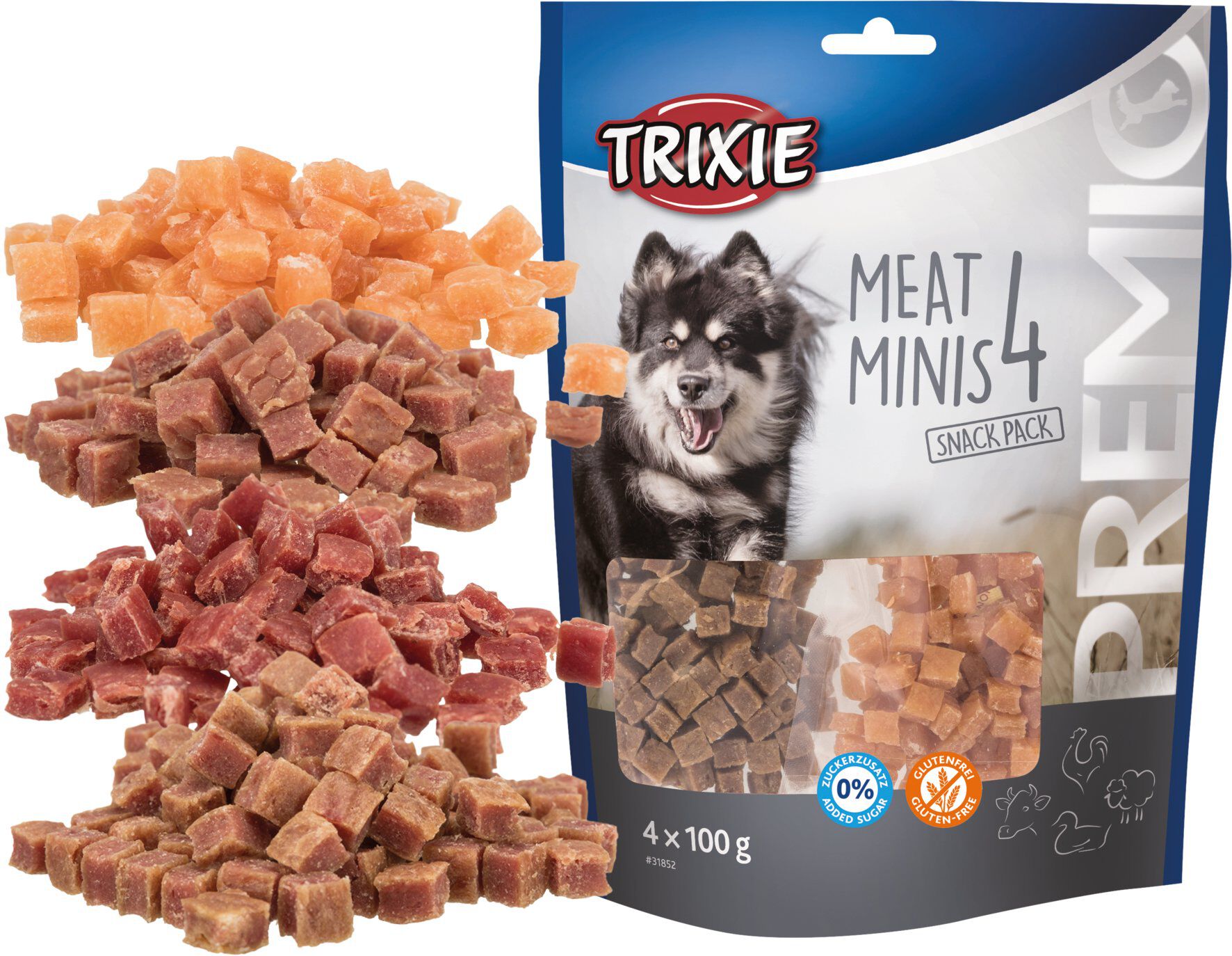 Trixie - Premio 4 Meat Bars Poulet Canard Agneau Saumon - 4x100g Image num&eacute;ro 2