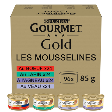 Gourmet - Boîte Gold Les Mousselines pour Chats Adultes - 96x85g