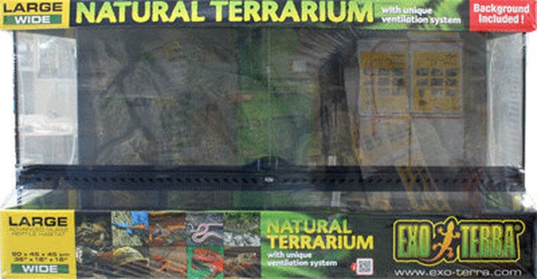 Exo Terra - Terrarium en Verre pour Reptile - 90x45x45cm Image numéro 1 Exo Terra - Terrarium en Verre pour Reptile - 90x45x45cm Image numéro 1