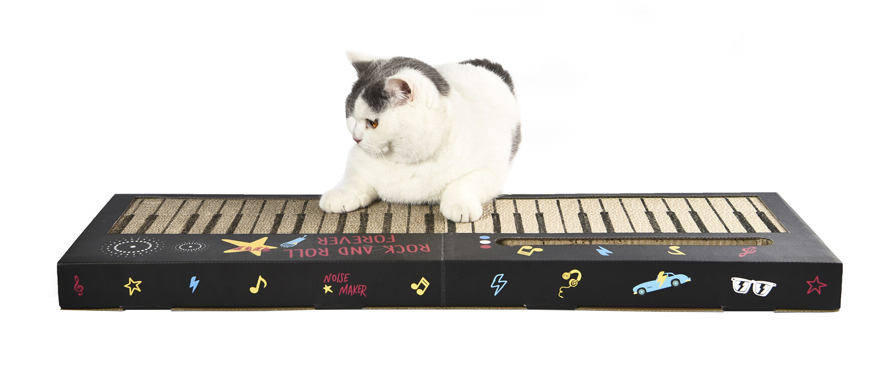 Leeby - Griffoir Funny Clavier Piano en Carton pour Chats - 80x25cm Image num&eacute;ro 1