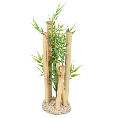 Aquadella - Décoration en Bambou Naturel M pour Aquarium - 10,5x19cm