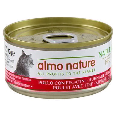 Almo Nature - Pâtée en Boîte HFC Natural Poulet avec Foie pour Chat - 70g