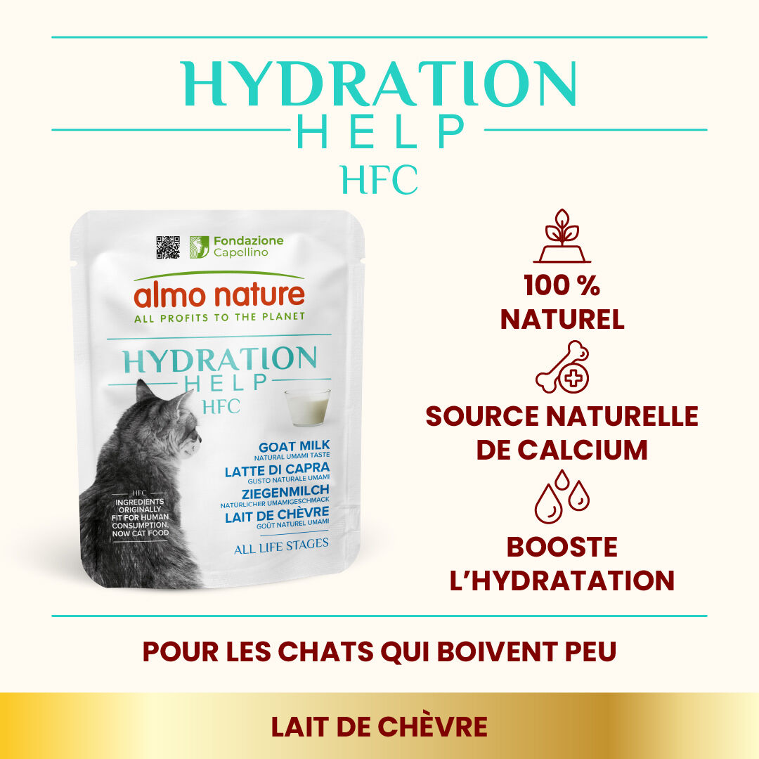 Almo Nature - Pochon HFC Hydratation Help Bouillon Lait de Ch&egrave;vre pour Chats - 50g Image num&eacute;ro 2