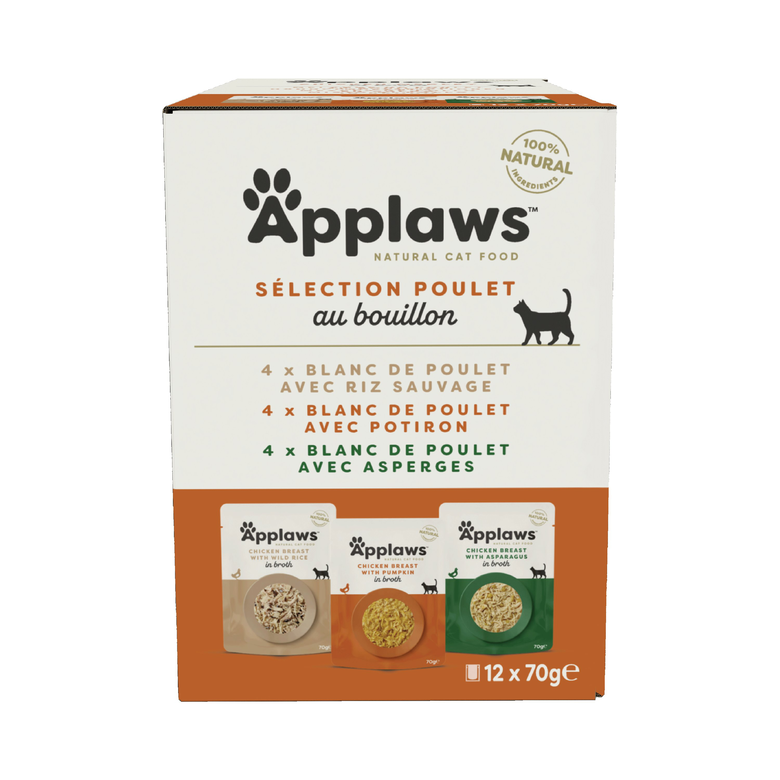 Applaws - Multipack Sachets au Poulet pour Chat - 840g Image numéro 1 Applaws - Multipack Sachets au Poulet pour Chat - 840g Image numéro 1